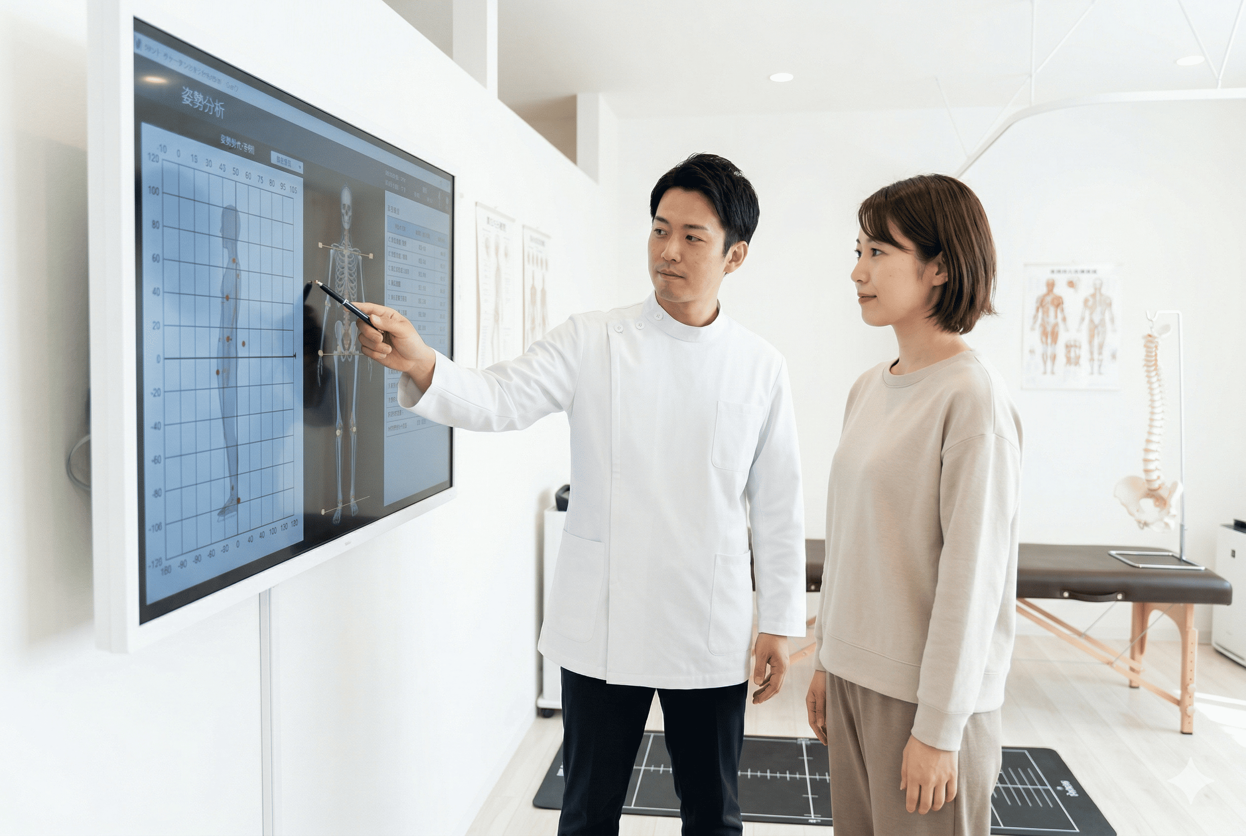 姿勢分析・検査の様子